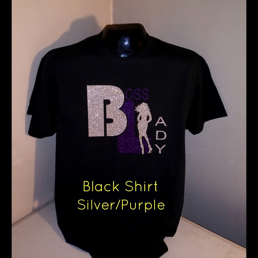 Plus Size Boss Lady Glitter T-Shirt